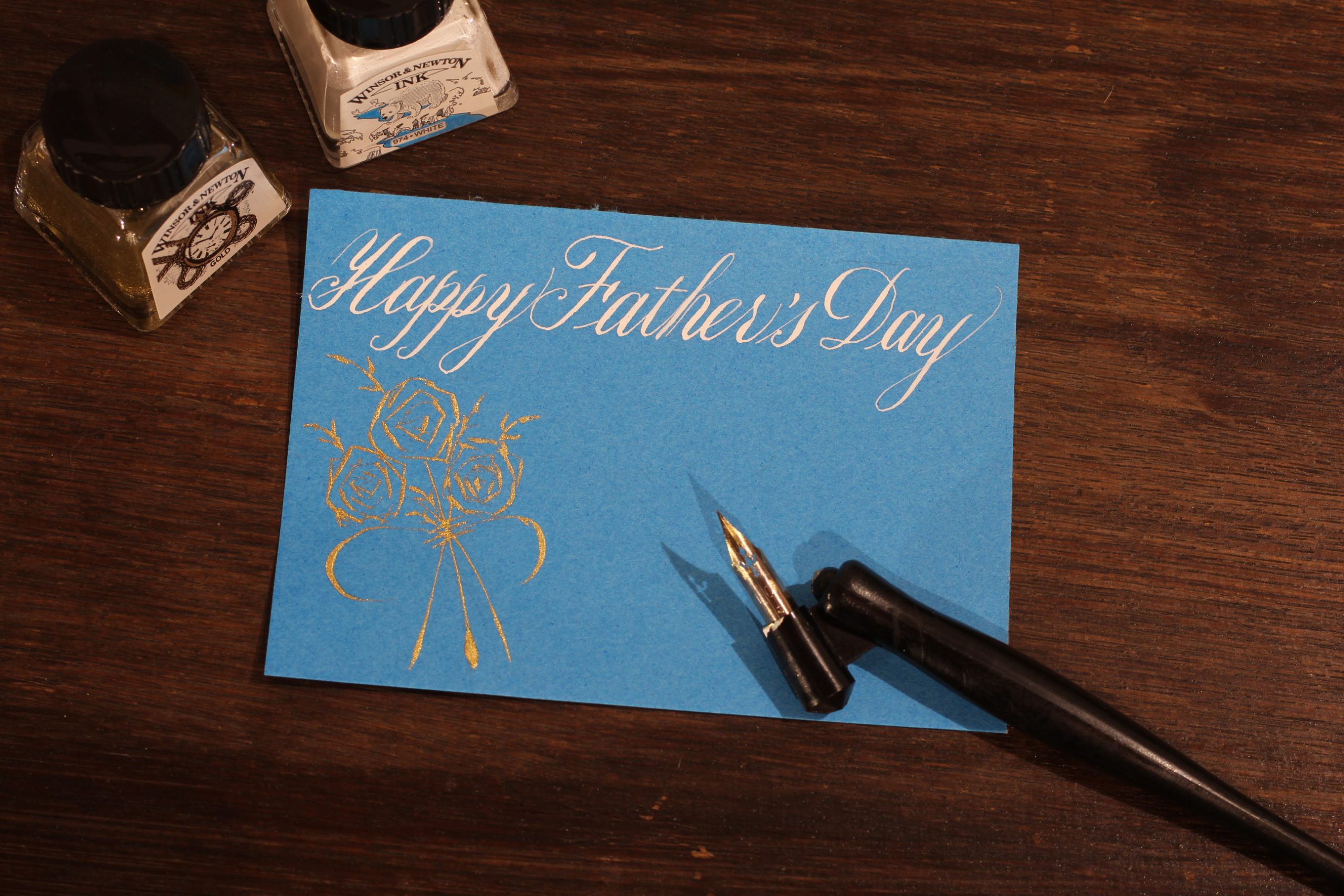 父の日のメッセージカードをカリグラフィーでオシャレに手作り 栞や 公式オンラインショップ